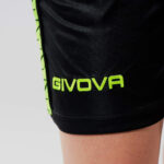 Pantaloni scurti sport Givova Poly Band, Galben Fluo / Negru - imagine 4