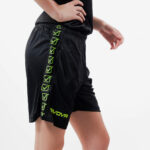 Pantaloni scurti sport Givova Poly Band, Negru / Galben Fluo - imagine 3