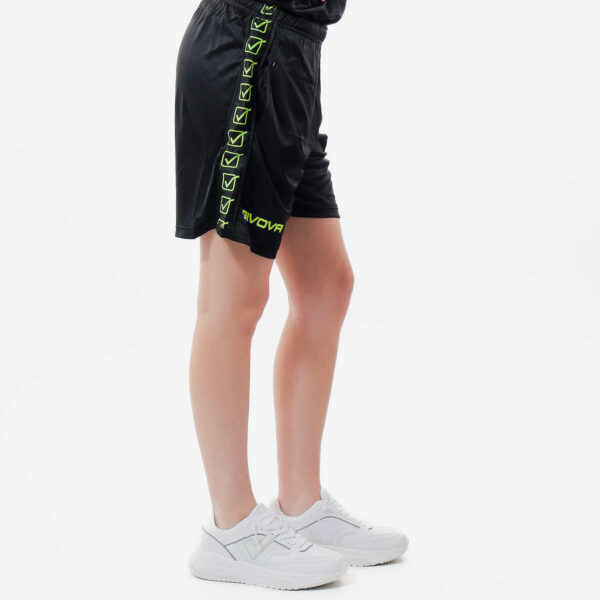 Pantaloni scurti sport Givova Poly Band, Negru / Galben Fluo - imagine 4
