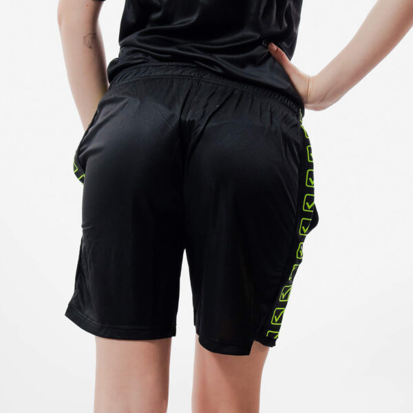 Pantaloni scurti sport Givova Poly Band, Negru / Galben Fluo - imagine 2