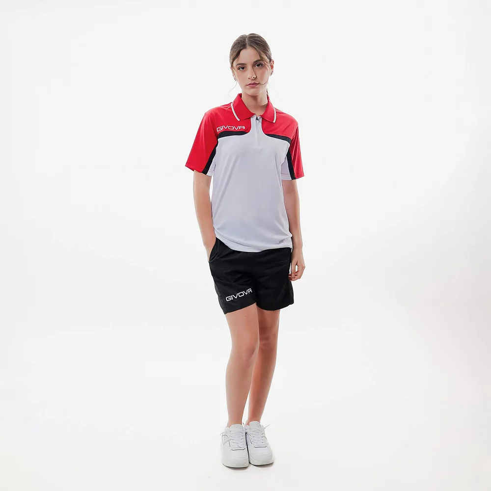 Set tenis Givova Fast, Alb / Rosu - imagine 1