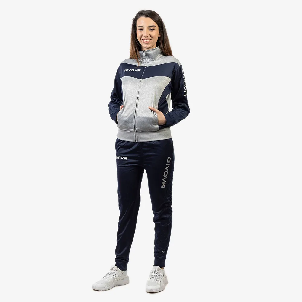 Trening unisex Givova Visa Luxury, Gri / Bleumarin - imagine 1