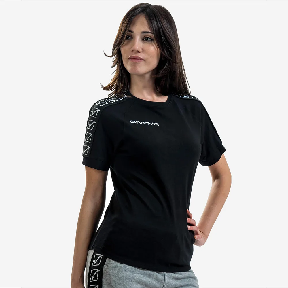 Tricou bumbac unisex Givova Cotton Band, Negru - imagine 1