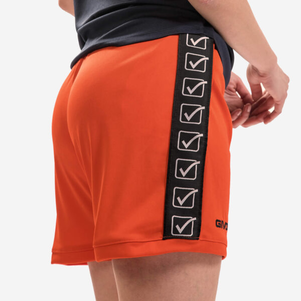 Pantaloni scurti sport Givova Poly Band, Portocaliu - imagine 2