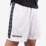 Pantaloni scurti sport Givova Poly Band, Alb