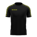 Tricou Givova Poly Band, Negru / Galben Fluo - imagine 5