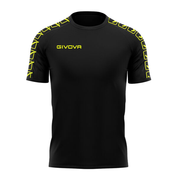 Tricou Givova Poly Band, Negru / Galben Fluo - imagine 5