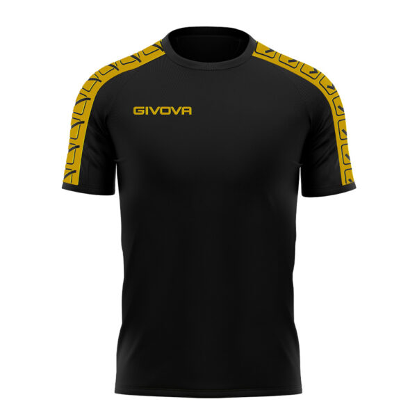 Tricou Givova Poly Band, Negru / Auriu - imagine 4