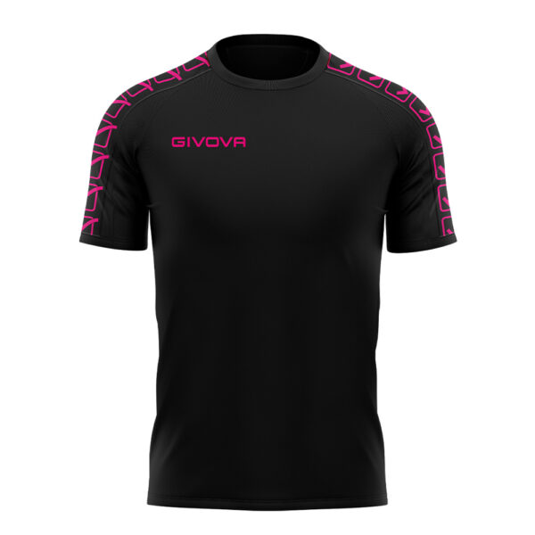 Tricou Givova Poly Band, Negru / Fuxia - imagine 1