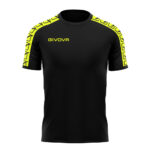 Tricou Givova Poly Band, Galben Fluo / Negru - imagine 4