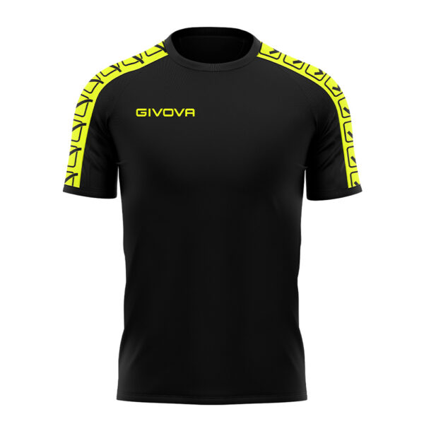 Tricou Givova Poly Band, Galben Fluo / Negru - imagine 4