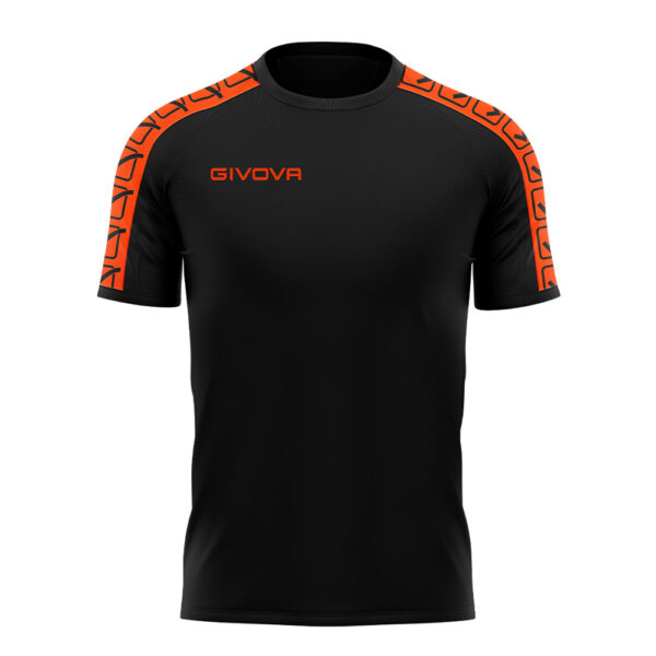 Tricou Givova Poly Band, Portocaliu Fluo / Negru - imagine 1