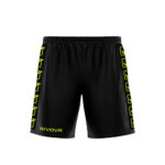 Pantaloni scurti sport Givova Poly Band, Negru / Galben Fluo - imagine 5