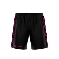 Pantaloni scurti sport Givova Poly Band, Negru / Fuxia