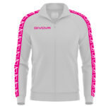 Bluza trening Givova Tricot Band, Alb / Fuxia - imagine 2