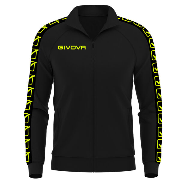 Bluza trening Givova Tricot Band, Negru / Galben Fluo - imagine 2