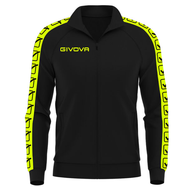 Bluza trening Givova Tricot Band, Galben Fluo / Negru - imagine 2
