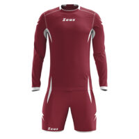 Set echipament fotbal Zeus Sparta, Visiniu / Alb