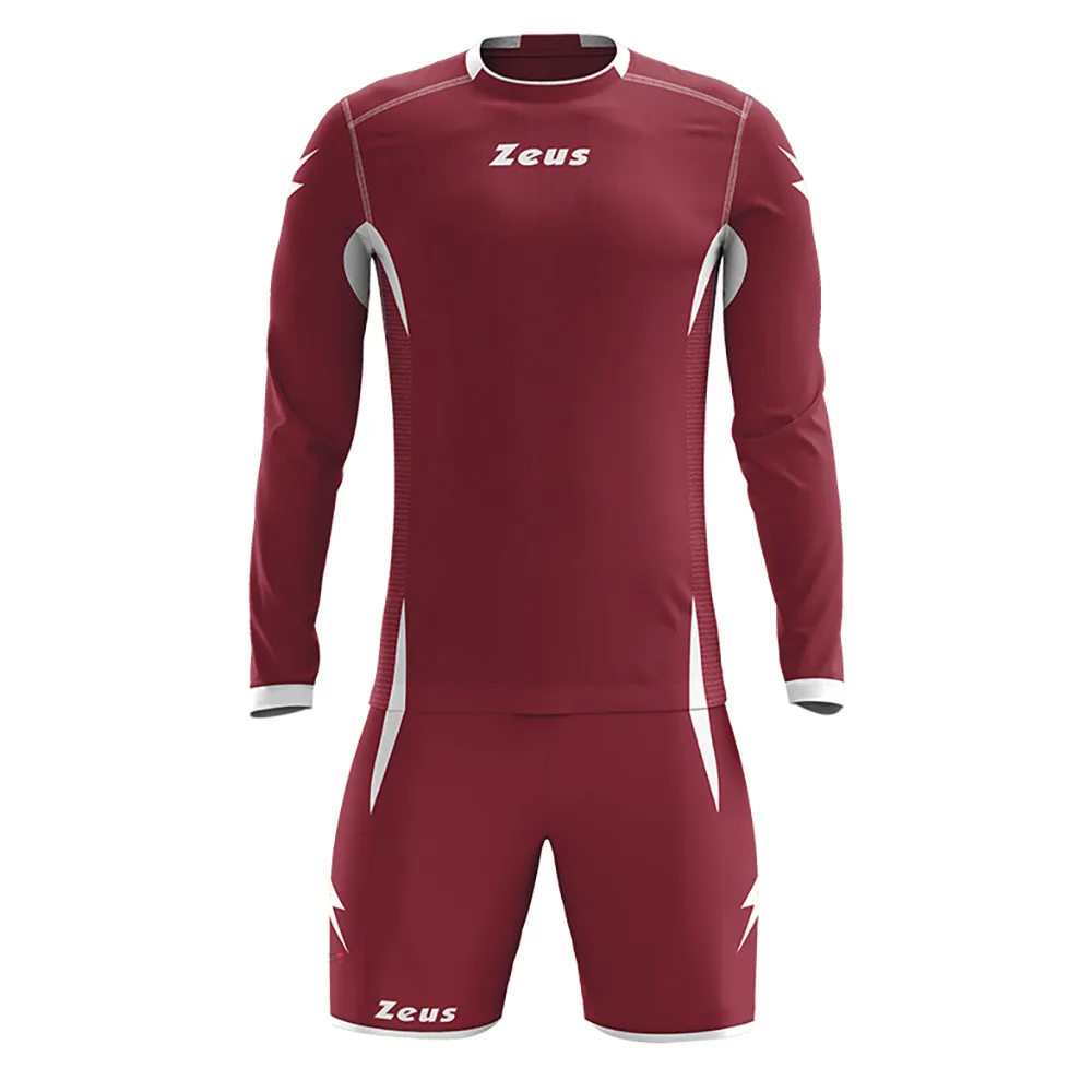 Set echipament fotbal Zeus Sparta, Visiniu / Alb - imagine 1