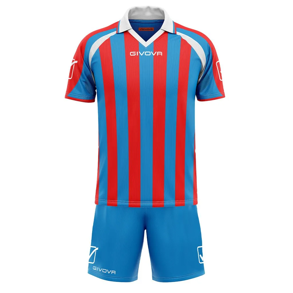 Set echipament sport Givova Suporter, Albastru Royal / Rosu - imagine 1