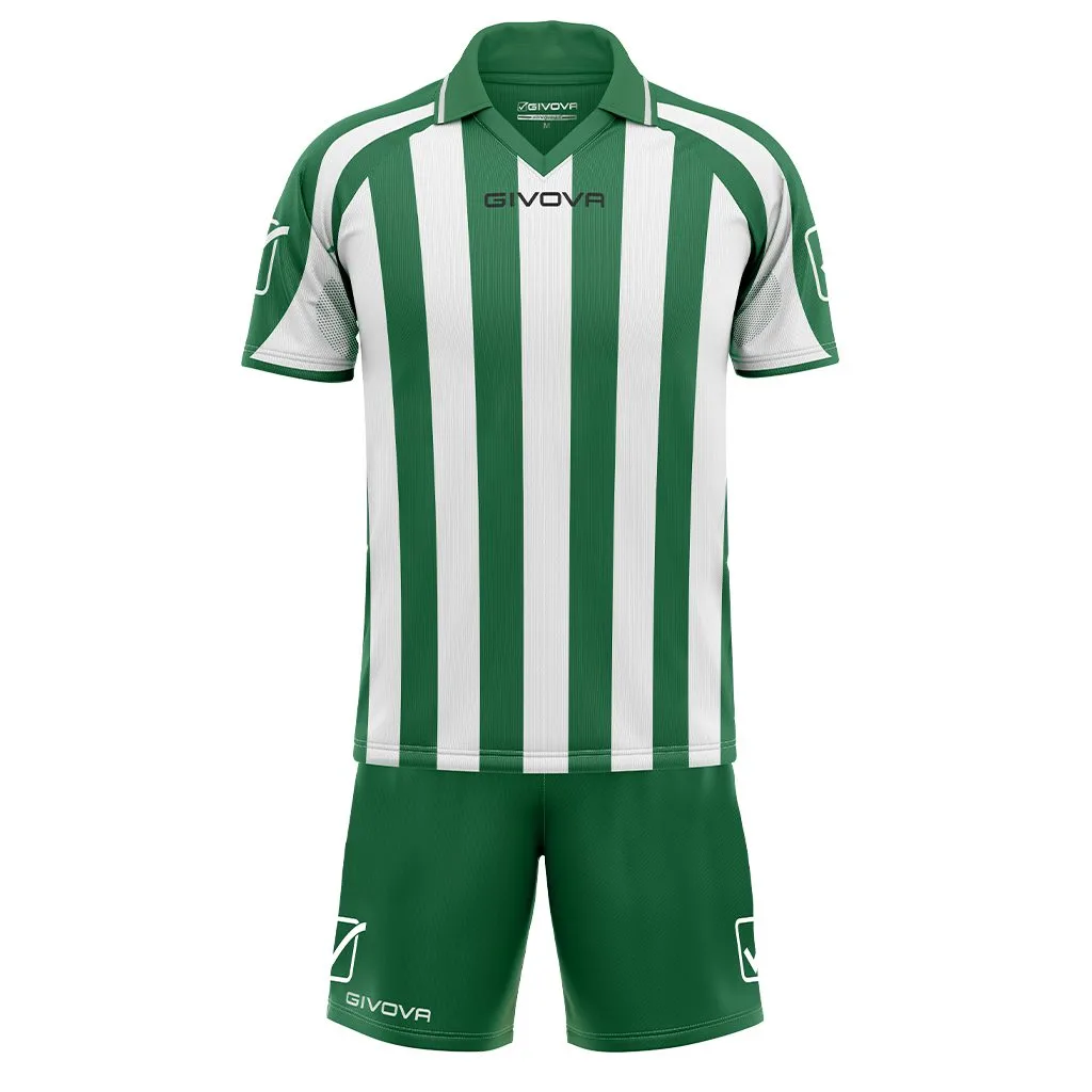 Set echipament sport Givova Suporter, Alb / Verde - imagine 1