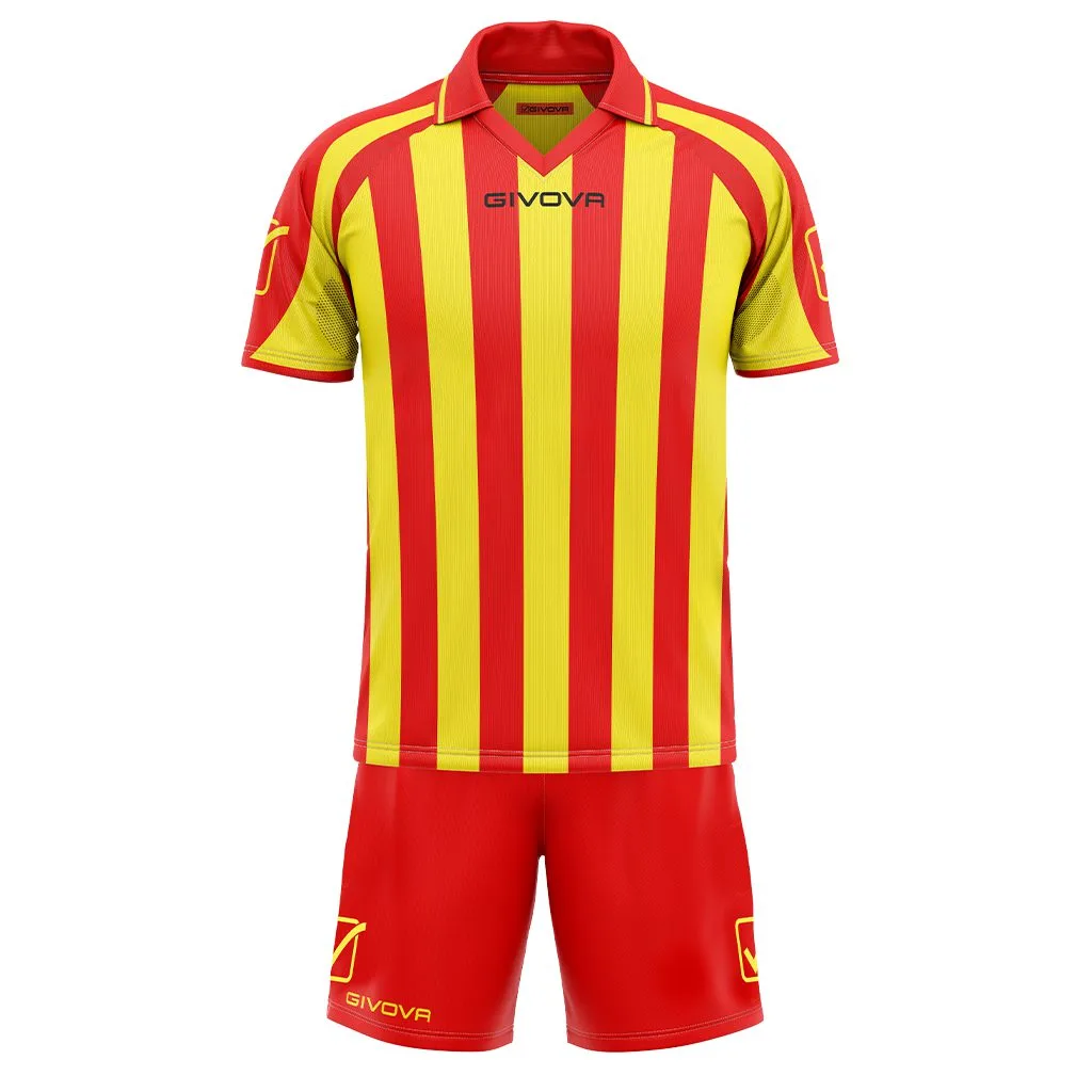 Set echipament sport Givova Suporter, Rosu / Galben - imagine 1