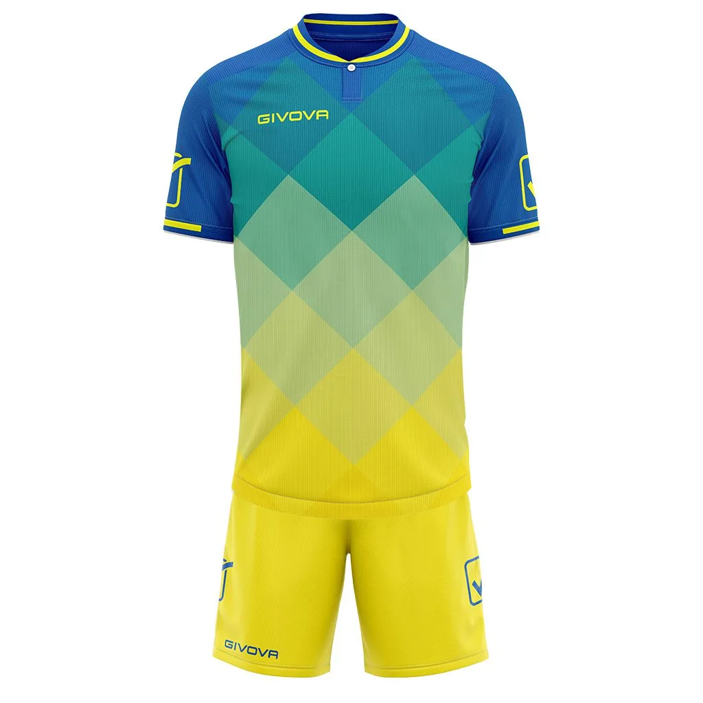 Set echipament sport Givova Shade, Albastru Royal / Galben - imagine 1