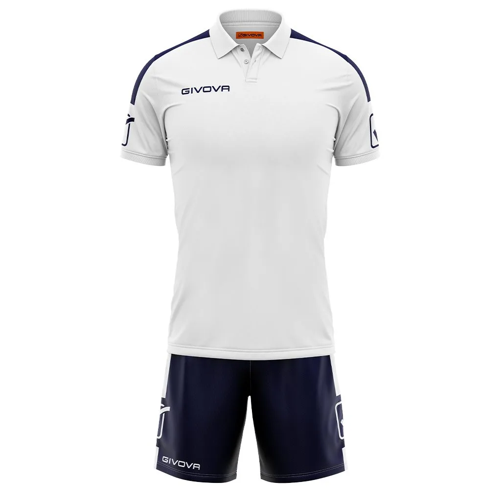 Set echipament sport Givova Play, Alb / Bleumarin - imagine 1