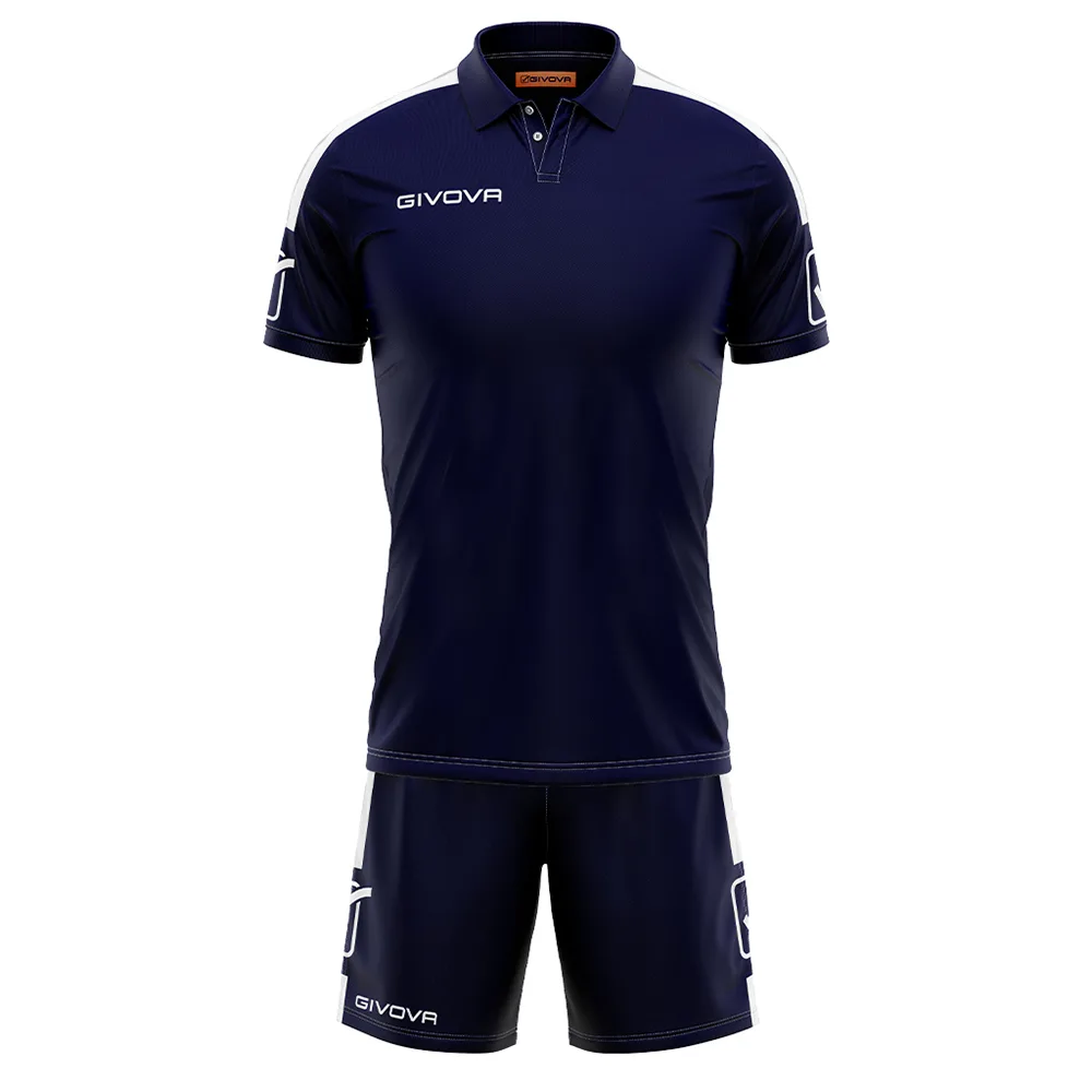 Set echipament sport Givova Play, Bleumarin / Alb - imagine 1