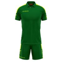 Set echipament sport Givova Play, Verde / Galben Fluo