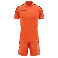 Set echipament sport Givova Play, Portocaliu Fluo / Negru