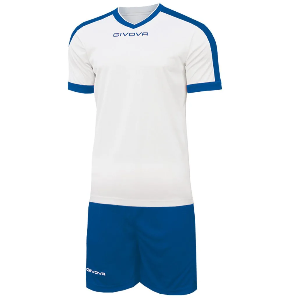 Kit echipament sportiv Givova Revolution - Alb / Albastru Royal - imagine 1