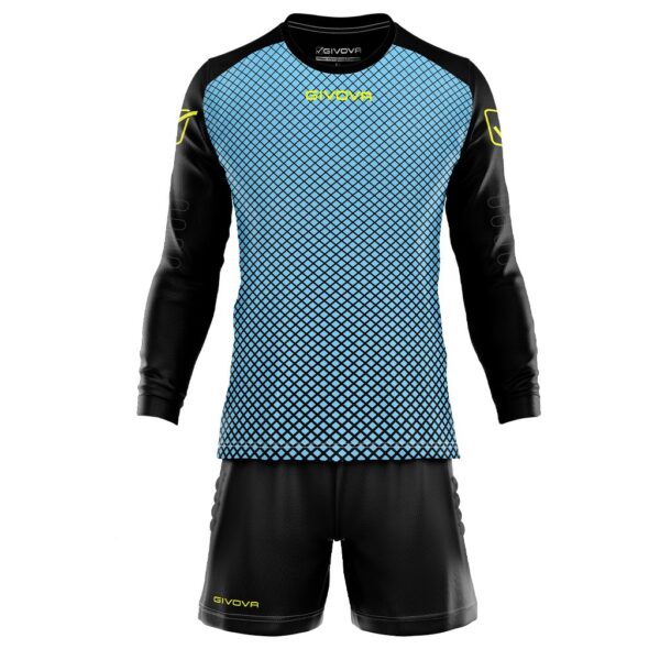 Set echipament portar fotbal Givova Manchester, Albastru Sky / Negru - imagine 5