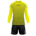 Set echipament portar fotbal Givova Manchester, Galben Fluo / Negru - imagine 5