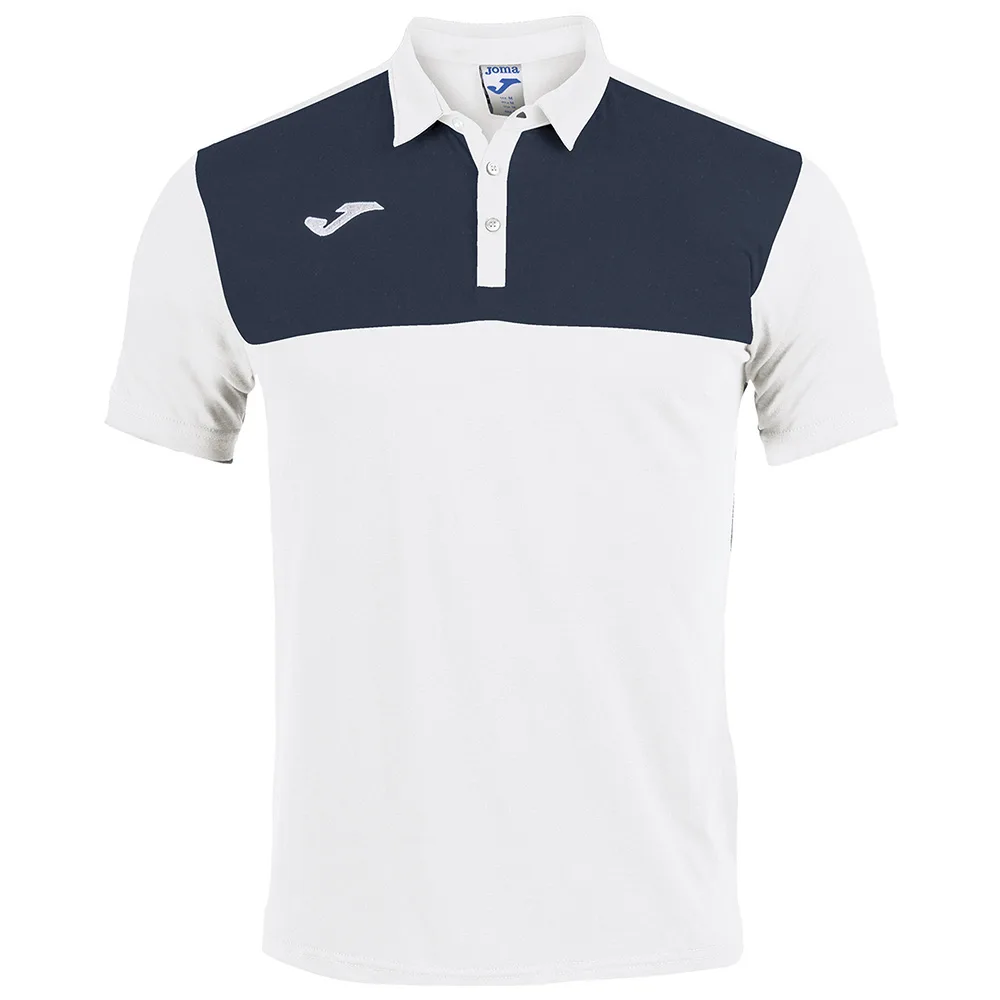 Tricou polo copii Joma Winner, Alb / Bleumarin - imagine 1