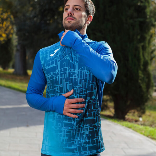 Bluza alergare Joma Elite VIII, Albastru Royal - imagine 3
