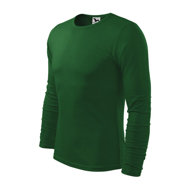 FIT-T LS Bluza bumbac FIT-T, Verde sticla - imagine 1