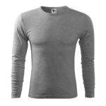 Bluza bumbac FIT-T, Gri inchis - imagine 2