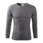 Bluza bumbac FIT-T, Gri metalic - imagine 2