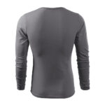 Bluza bumbac FIT-T, Gri metalic - imagine 3
