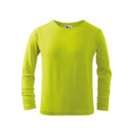 Bluza copii bumbac FIT-T, Verde lime - imagine 2