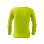 Bluza copii bumbac FIT-T, Verde lime - imagine 3