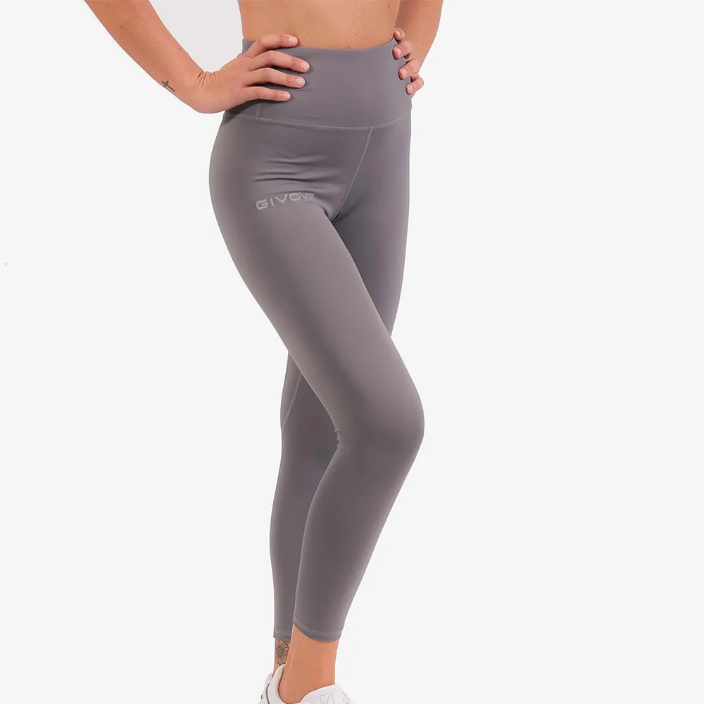 Colanti lungi fitness dama Givova Basic, Gri inchis - imagine 1
