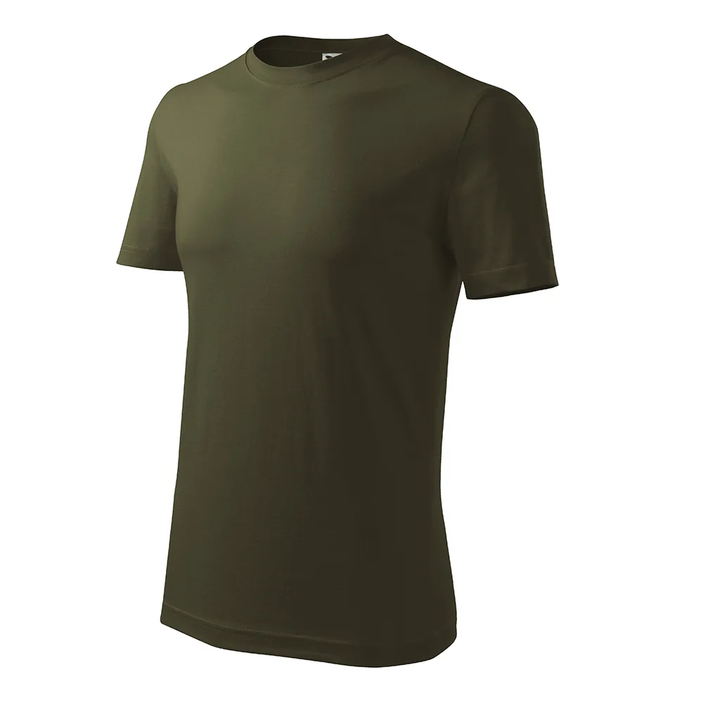 Tricou bumbac Classic New, Verde Militar - imagine 1