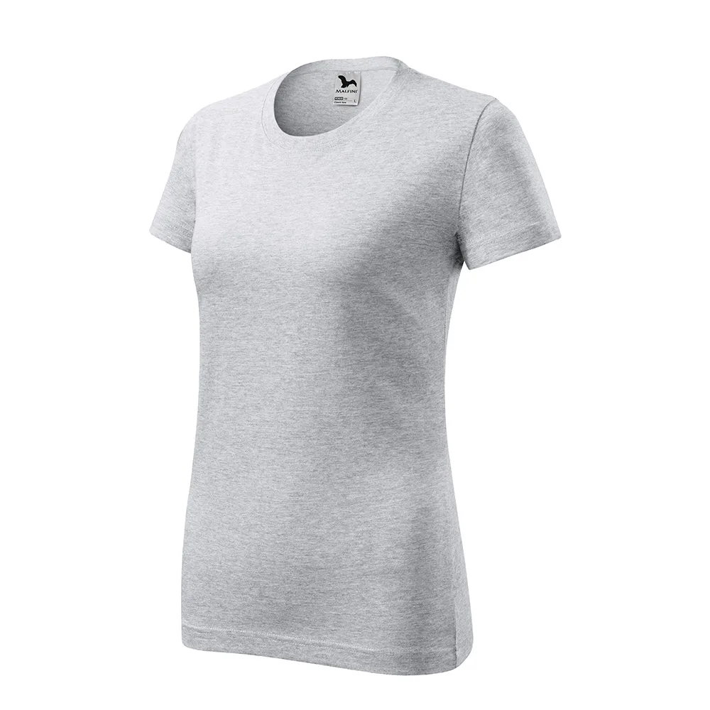 Tricou bumbac dama Classic New, Gri deschis - imagine 1