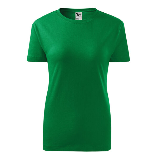 Tricou bumbac dama Classic New, Verde mediu - imagine 2