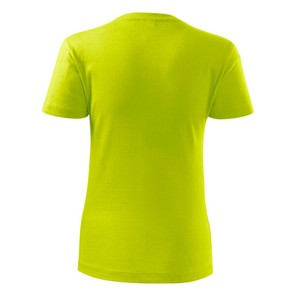 Tricou bumbac dama Classic New, Verde Lime - imagine 3