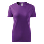 Tricou bumbac dama Classic New, Violet - imagine 2