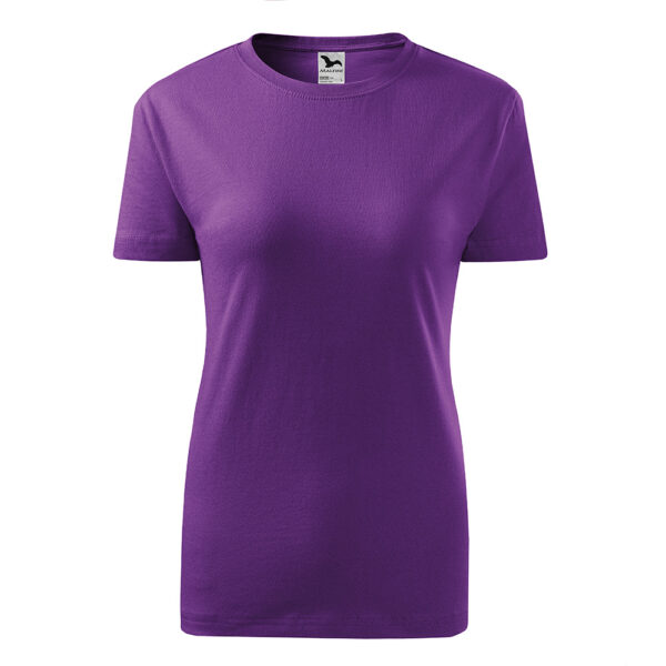 Tricou bumbac dama Classic New, Violet - imagine 2
