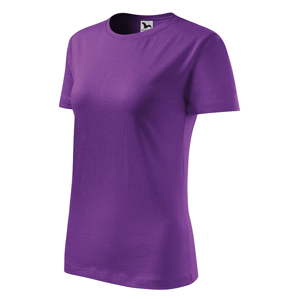 Tricou bumbac dama Classic New, Violet - imagine 1